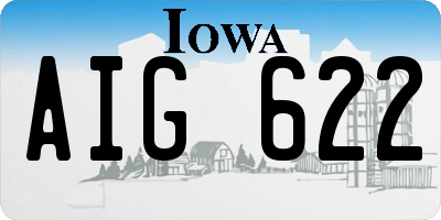 IA license plate AIG622