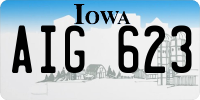IA license plate AIG623