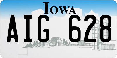 IA license plate AIG628