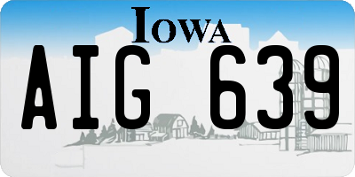 IA license plate AIG639