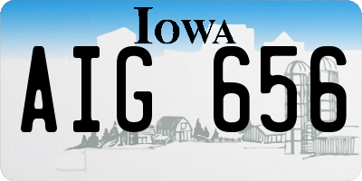 IA license plate AIG656