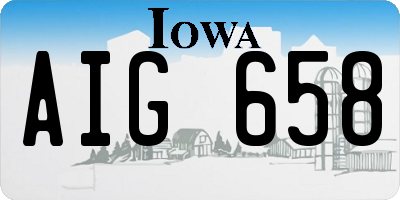IA license plate AIG658