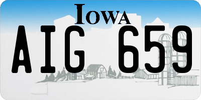 IA license plate AIG659