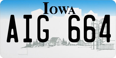IA license plate AIG664