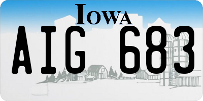 IA license plate AIG683