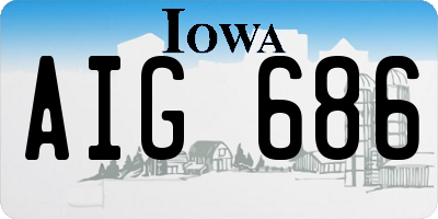 IA license plate AIG686