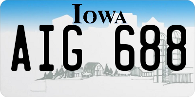 IA license plate AIG688