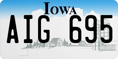 IA license plate AIG695