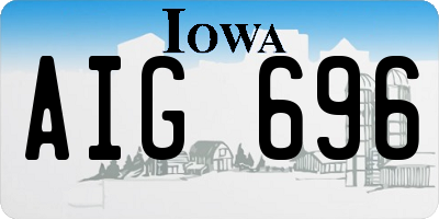 IA license plate AIG696