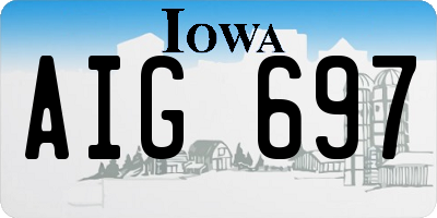 IA license plate AIG697