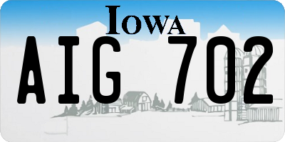 IA license plate AIG702