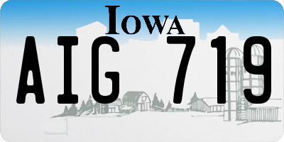 IA license plate AIG719