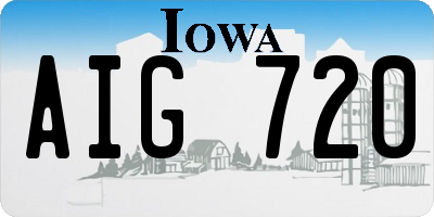 IA license plate AIG720