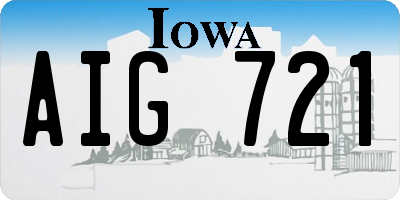 IA license plate AIG721