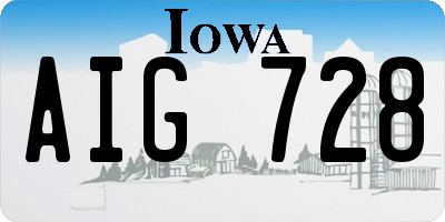 IA license plate AIG728