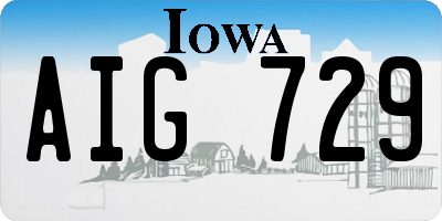IA license plate AIG729
