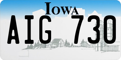 IA license plate AIG730