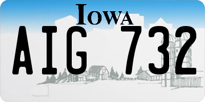 IA license plate AIG732