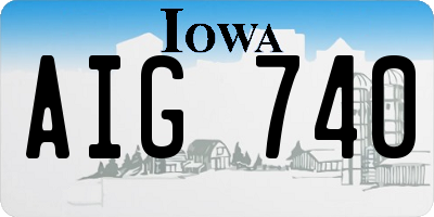 IA license plate AIG740