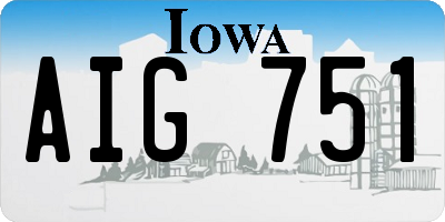 IA license plate AIG751