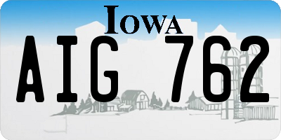 IA license plate AIG762