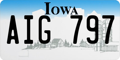 IA license plate AIG797