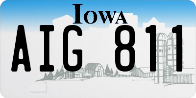 IA license plate AIG811