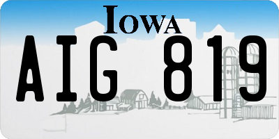 IA license plate AIG819