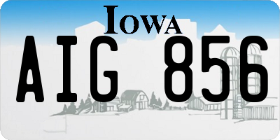 IA license plate AIG856