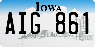 IA license plate AIG861