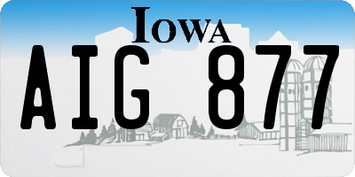 IA license plate AIG877