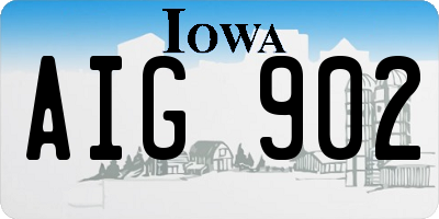 IA license plate AIG902