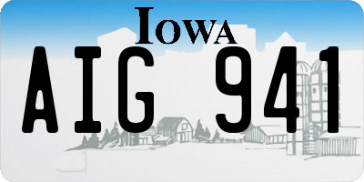 IA license plate AIG941