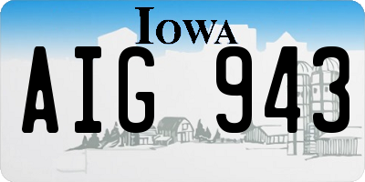 IA license plate AIG943