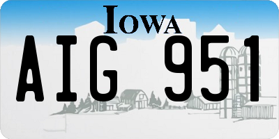 IA license plate AIG951