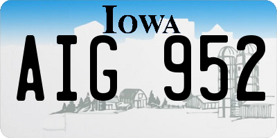 IA license plate AIG952