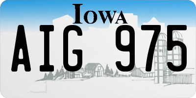 IA license plate AIG975