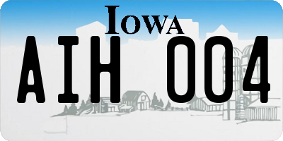 IA license plate AIH004