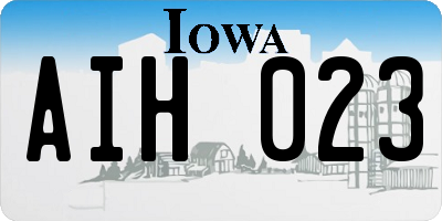 IA license plate AIH023