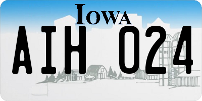 IA license plate AIH024