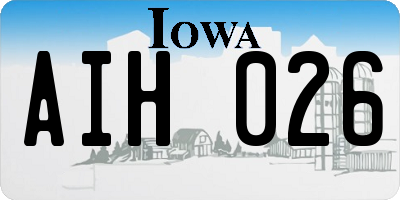 IA license plate AIH026