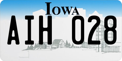 IA license plate AIH028