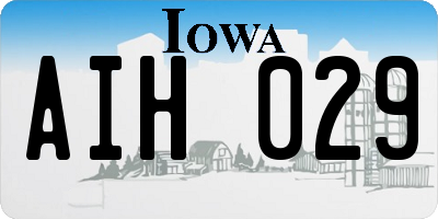 IA license plate AIH029