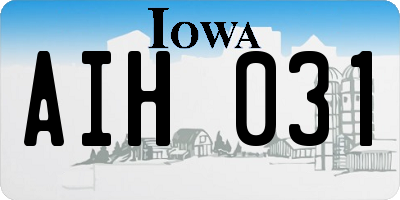 IA license plate AIH031