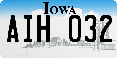 IA license plate AIH032