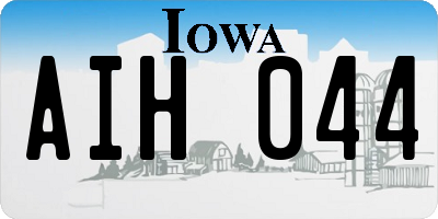 IA license plate AIH044