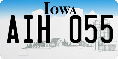 IA license plate AIH055