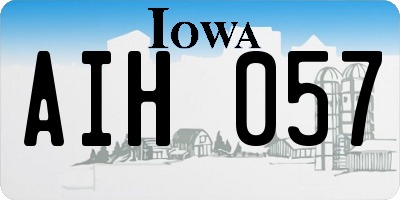 IA license plate AIH057