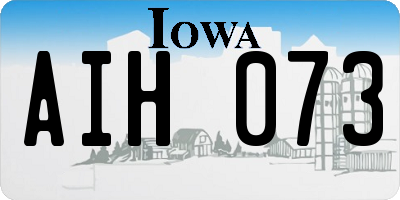 IA license plate AIH073
