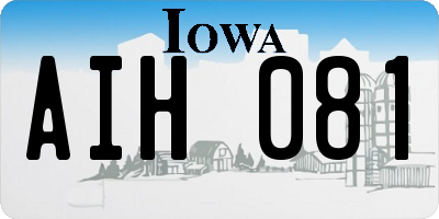 IA license plate AIH081